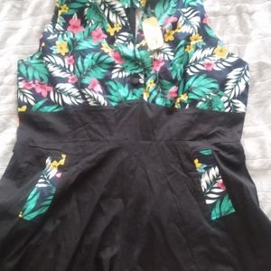 Tropical Retro Plus Romper